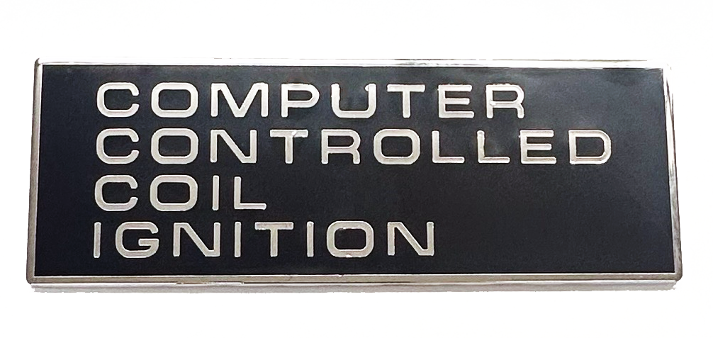 84-85 Turbo Buick Computer Controlled Coil Ignition Pack Emblem Badge